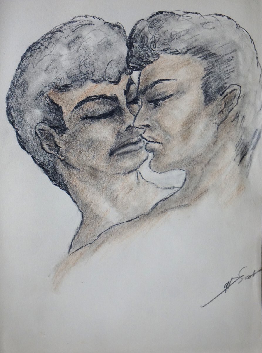 G. Scot / Lot Of 4 Drawings / 50s / Der Kreis / The Circle / Kunst Und Stil Der 50er Jahre -photo-2