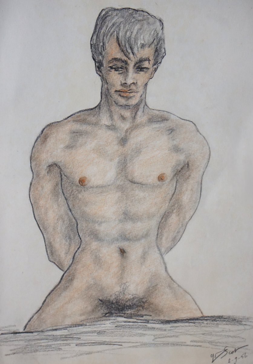 G. Scot / Lot Of 4 Drawings / 50s / Der Kreis / The Circle / Kunst Und Stil Der 50er Jahre -photo-3