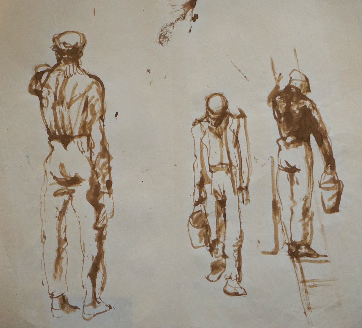 ÉTUDE DE FIGURES MASCULINES / PAVEL TCHELITCHEW (1898-1957) / DESSIN-photo-2