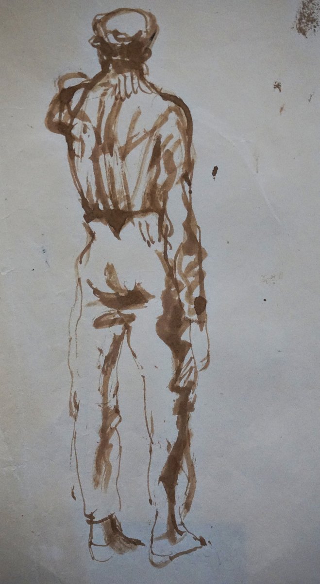 ÉTUDE DE FIGURES MASCULINES / PAVEL TCHELITCHEW (1898-1957) / DESSIN-photo-3