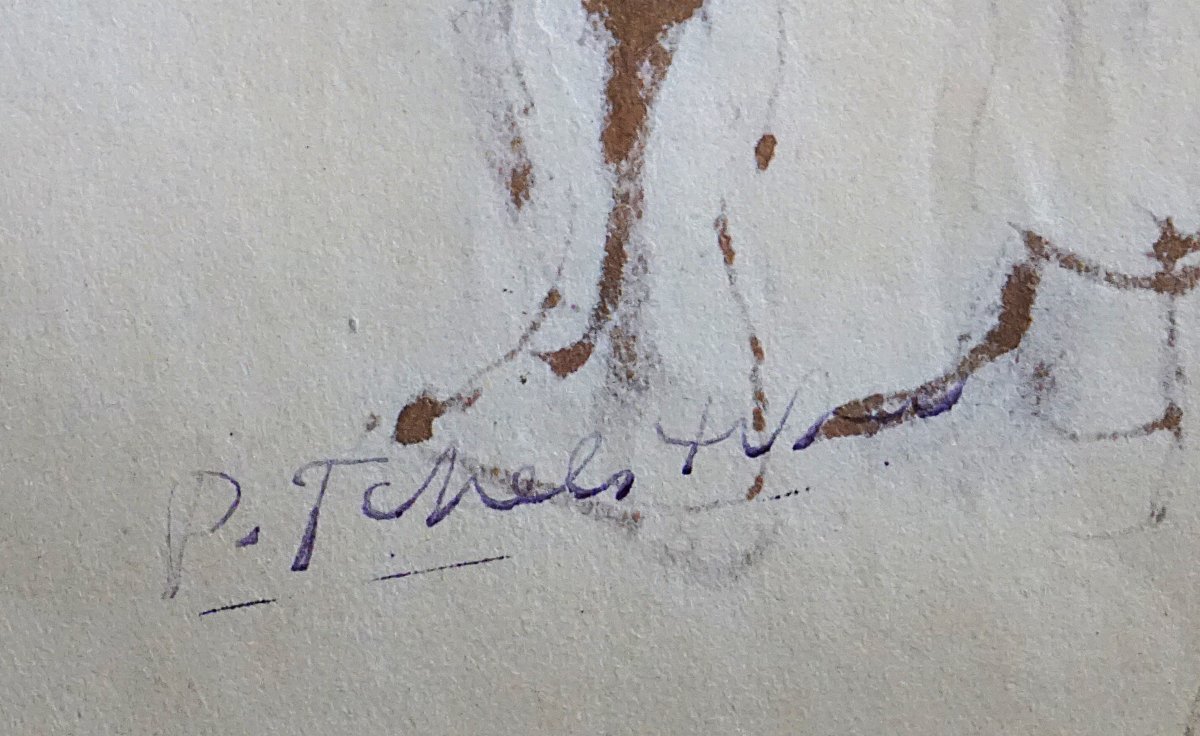 ÉTUDE DE FIGURES MASCULINES / PAVEL TCHELITCHEW (1898-1957) / DESSIN-photo-3