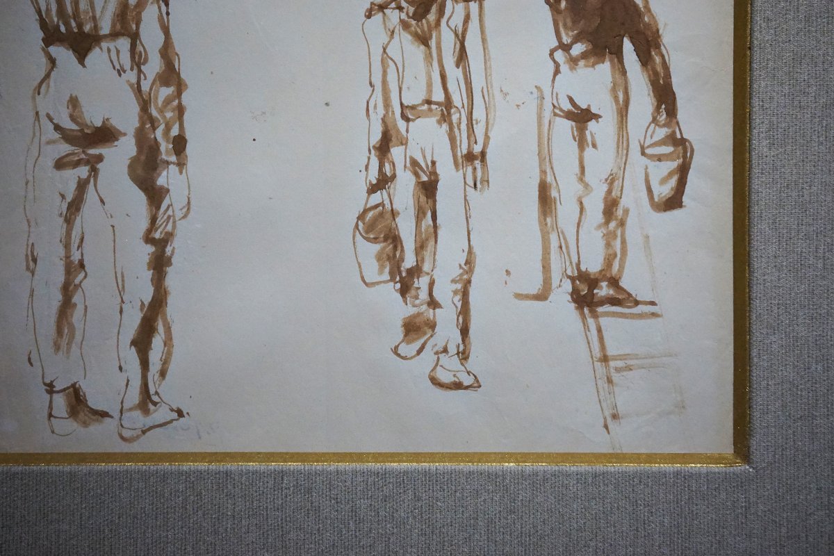 ÉTUDE DE FIGURES MASCULINES / PAVEL TCHELITCHEW (1898-1957) / DESSIN-photo-7