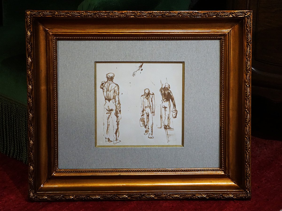 ÉTUDE DE FIGURES MASCULINES / PAVEL TCHELITCHEW (1898-1957) / DESSIN-photo-8