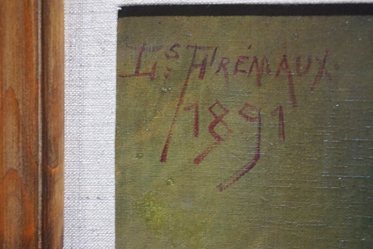 PORTRAIT D'ENFANT / DATÉE 1891 / LOUIS FRÉMAUX / huile sur toile-photo-4