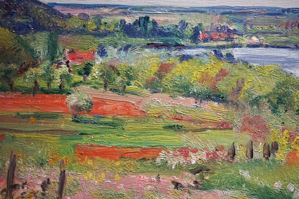 André-léon Vivrel (1886-1976) – Set Of 3 Oil Paintings – Paris & Landscapes-photo-2