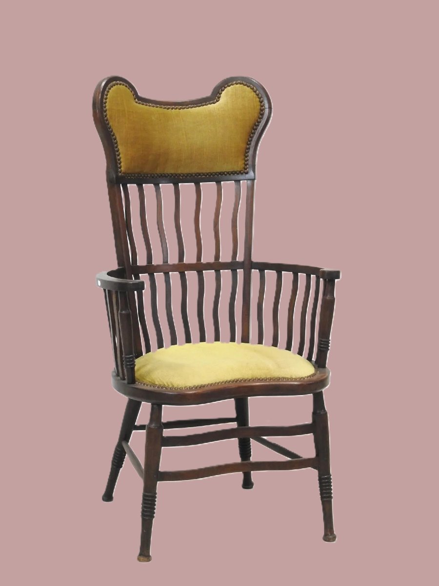 FAUTEUIL  ARTS & CRAFTS / ANGLETERRE VERS 1900-photo-2