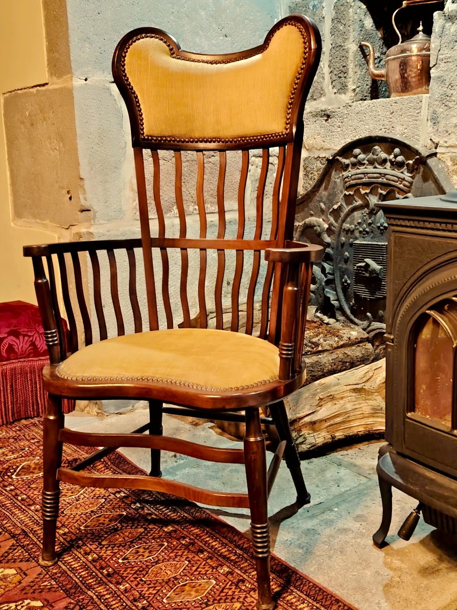 FAUTEUIL  ARTS & CRAFTS / ANGLETERRE VERS 1900-photo-3