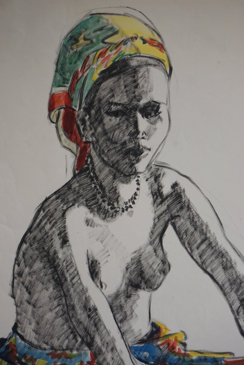 Africanist School 1955 / Fulani Woman In Maroua / Cameroon / G. Hervigo (1896-1993)-photo-4