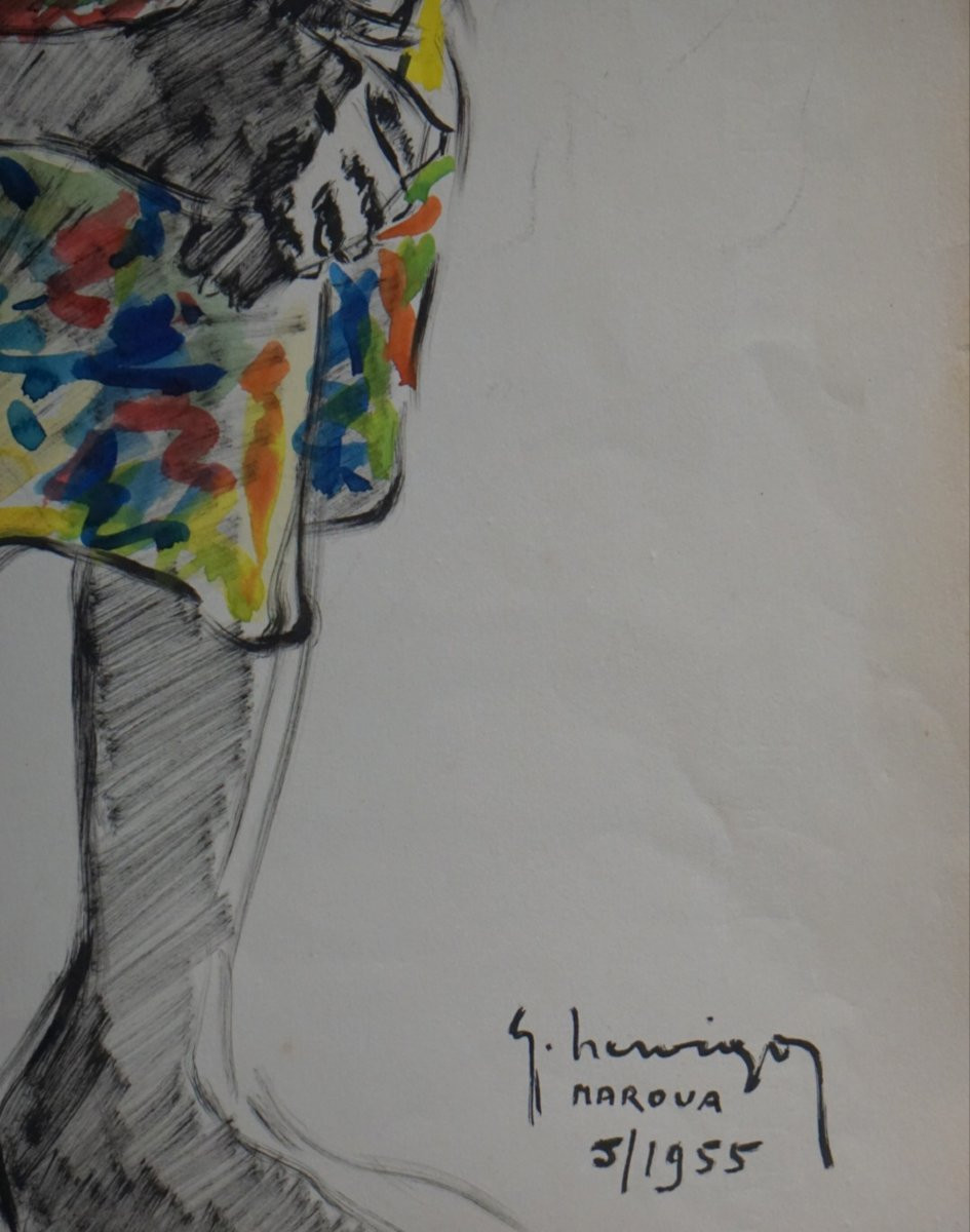 Africanist School 1955 / Fulani Woman In Maroua / Cameroon / G. Hervigo (1896-1993)-photo-3