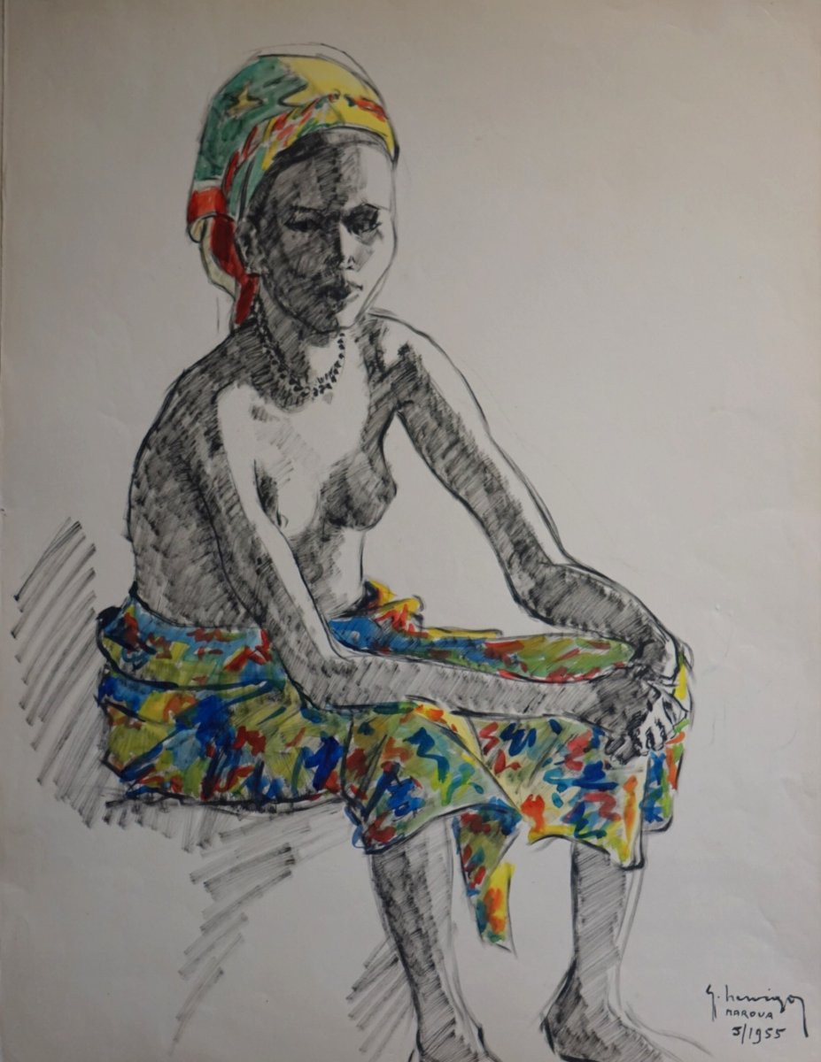 Africanist School 1955 / Fulani Woman In Maroua / Cameroon / G. Hervigo (1896-1993)-photo-4