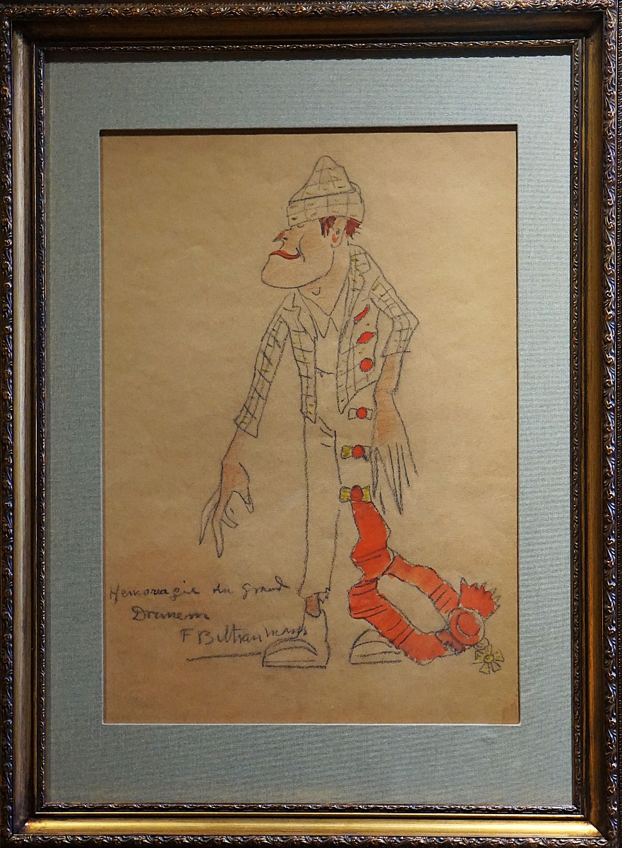 Federico Beltran Masses (1885–1949) / Caricature Of The Singer Dranem Circa 1920 / Drawing