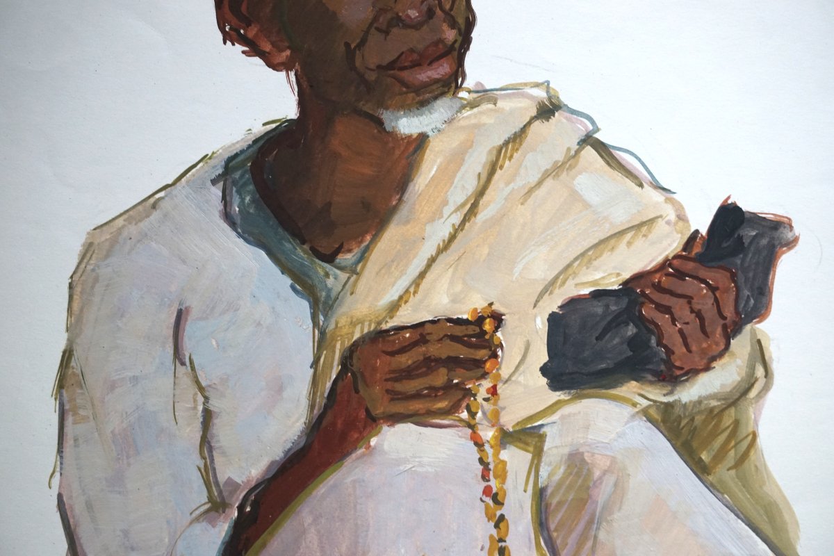 Africanist School 1955 / Fulani Man In Maroua (present-day Cameroon) / G. Hervigo (1896-1993) -photo-3