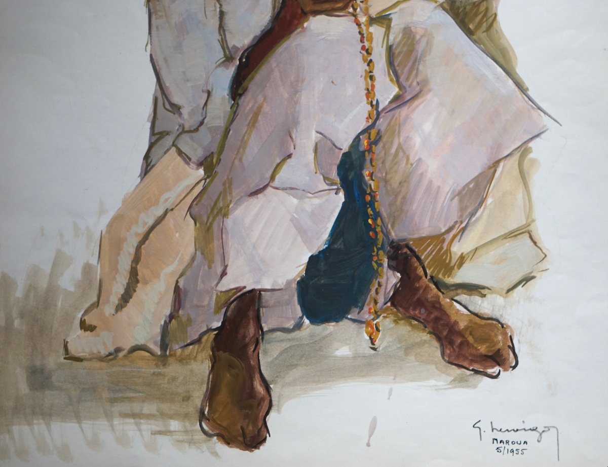 Africanist School 1955 / Fulani Man In Maroua (present-day Cameroon) / G. Hervigo (1896-1993) -photo-4