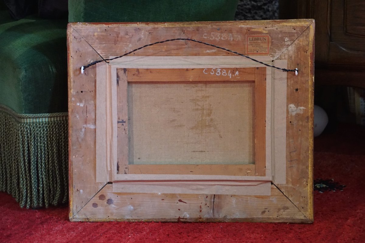 A Lively Pastoral Scene With Sheep And A Dog / J. Gamot / 19th Century-photo-6