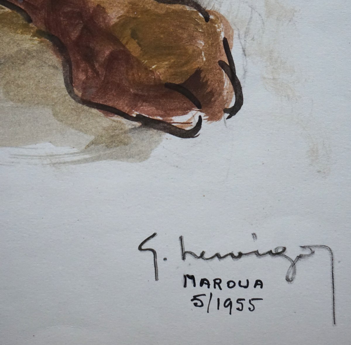 Two Foulbés Portraits / Maroua (cameroon) / Year 1955 / Gustave Hervigo (1896-1993)-photo-2