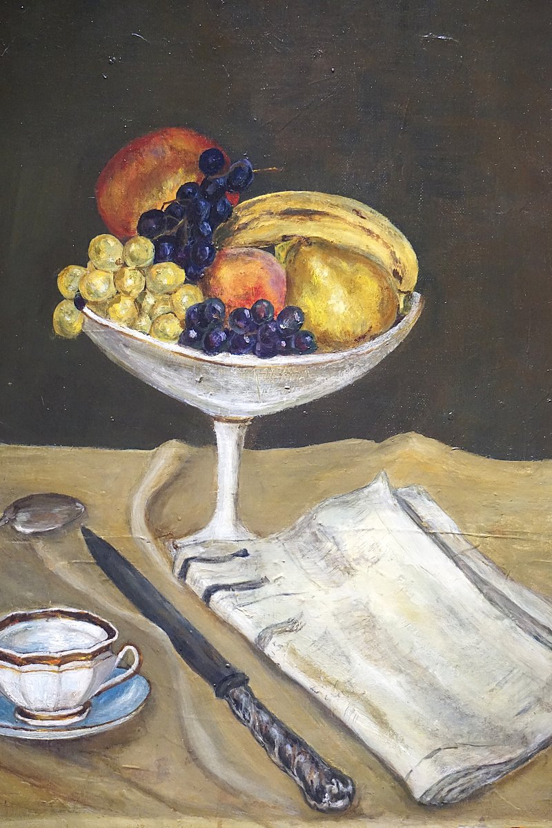 Still Life With Samovar And Fruit Basket / 1964 / Izza Baudouin Linou-photo-3