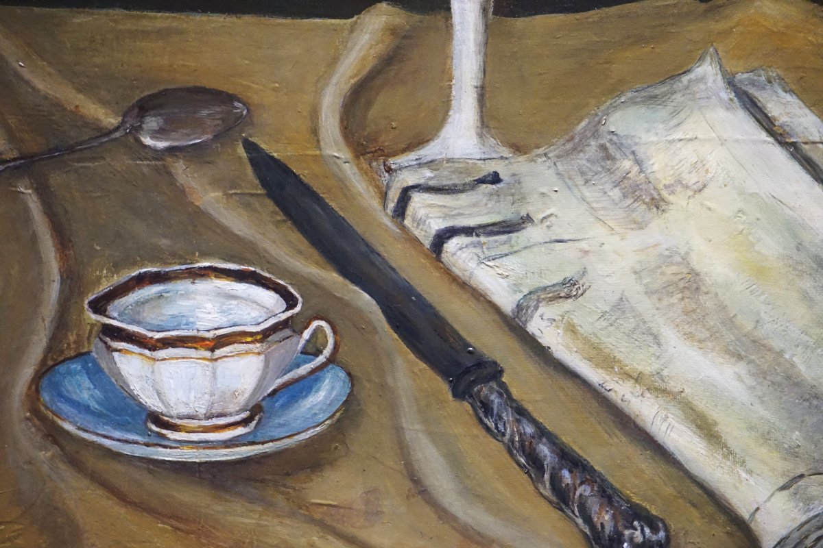 Still Life With Samovar And Fruit Basket / 1964 / Izza Baudouin Linou-photo-4