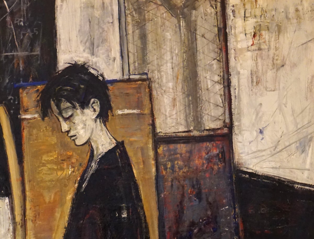 LE TEMPS DE LA LEÇON / L'ÉCOLE ANNÉES 50 / JEAN LE GUENNEC (1924-1988)-photo-3