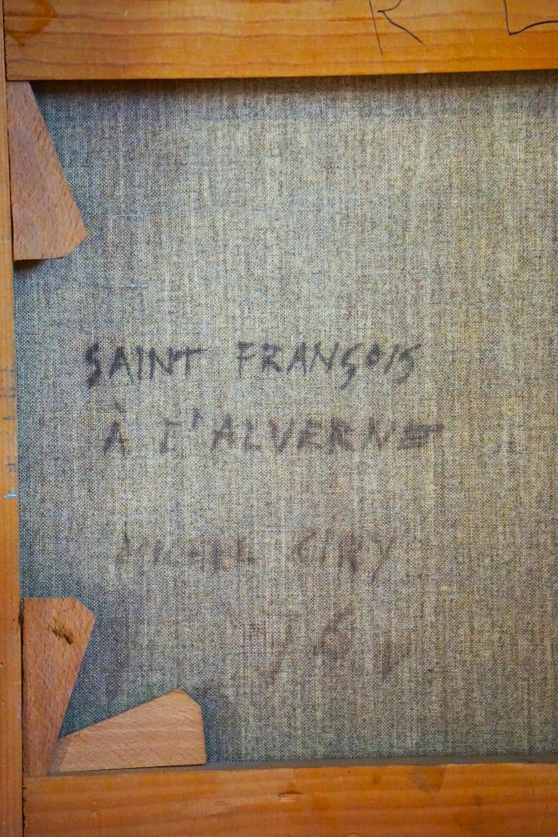 MICHEL CIRY (1919-2018) /  SAINT-FRANÇOIS À L' ALVERNE / 1976  / huile sur toile-photo-3
