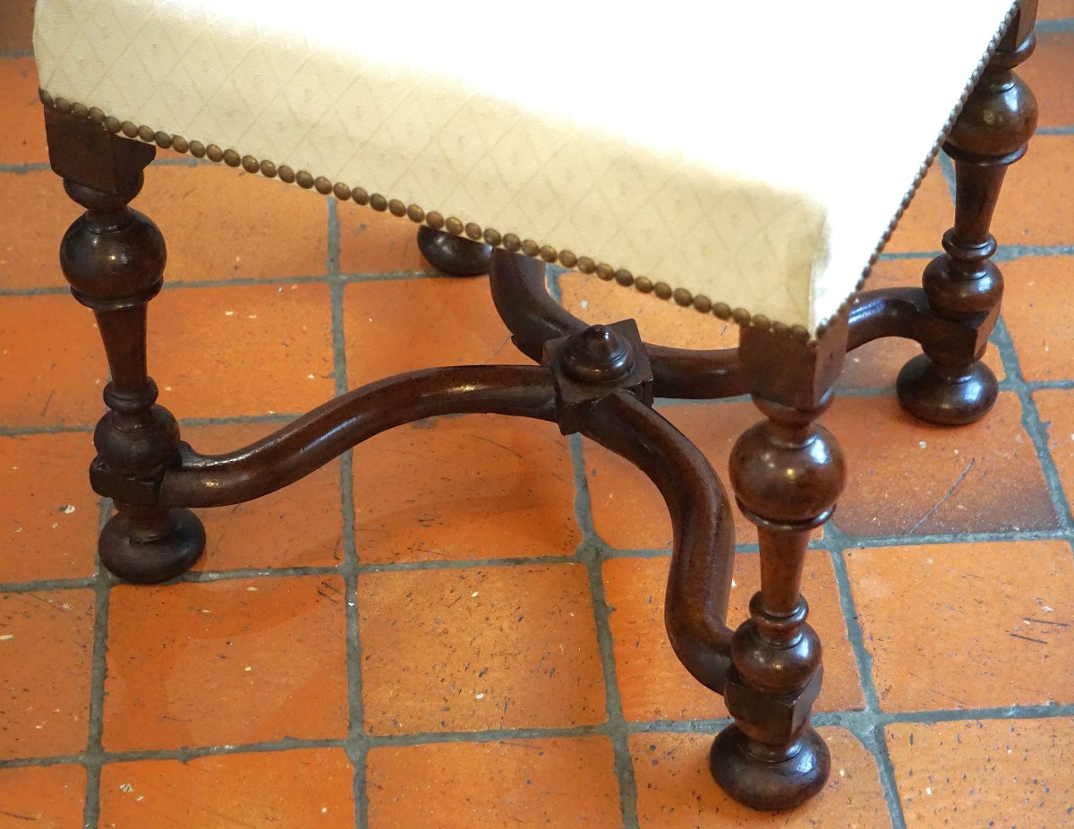 CHAISE DE NOURRICE EN NOYER /  XVIIe SIÈCLE /  ÉPOQUE LOUIS XIII - LOUIS XIV-photo-3