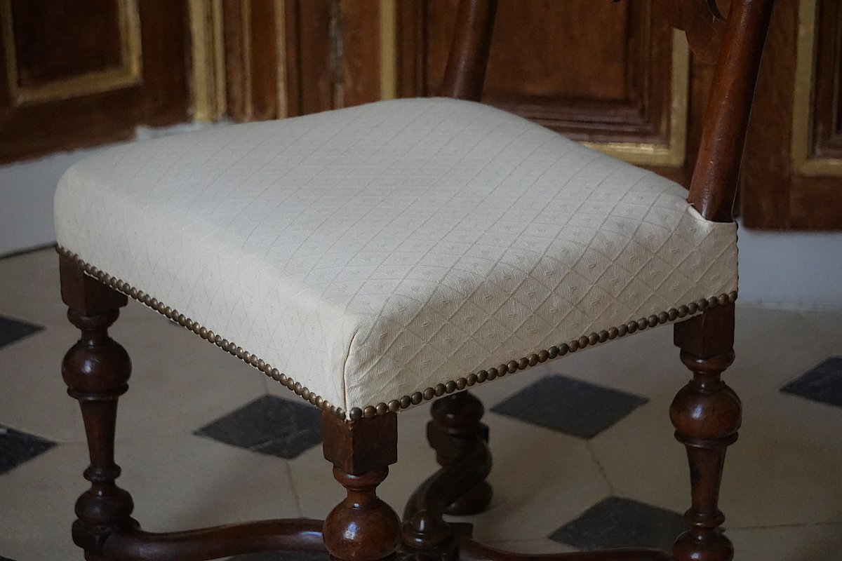 CHAISE DE NOURRICE EN NOYER /  XVIIe SIÈCLE /  ÉPOQUE LOUIS XIII - LOUIS XIV-photo-2