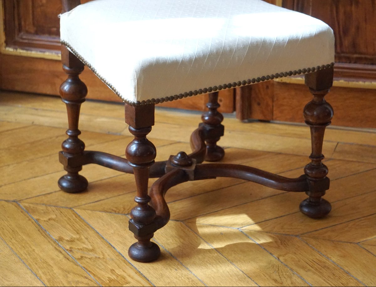 CHAISE DE NOURRICE EN NOYER /  XVIIe SIÈCLE /  ÉPOQUE LOUIS XIII - LOUIS XIV-photo-5