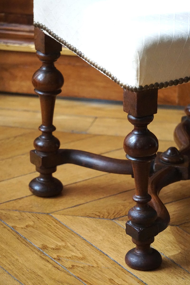 CHAISE DE NOURRICE EN NOYER /  XVIIe SIÈCLE /  ÉPOQUE LOUIS XIII - LOUIS XIV-photo-6