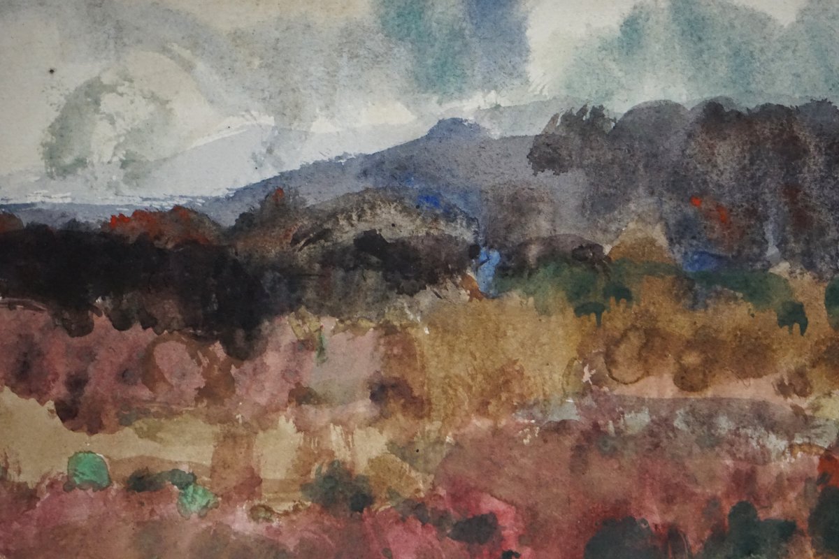 HIGHLAND CROFTS 1949 /  PAYSAGE ÉCOSSAIS MAJEUR PAR W.G. GILLIES (1898-1973)-photo-6