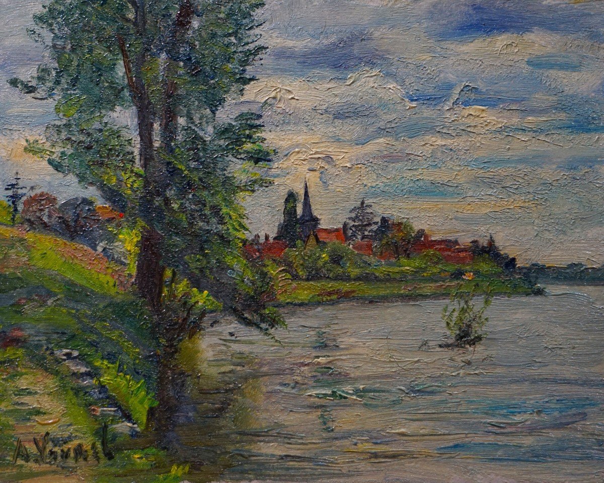 André-léon Vivrel (1886-1976) - Set Of 2 Oil Colors - Paris & Landscapes-photo-4