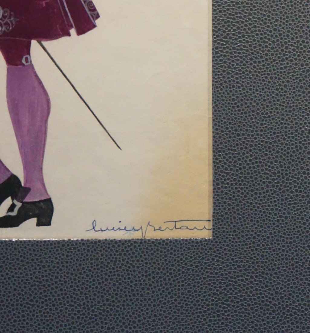 PAIRE DE GOUACHES DE THÉÂTRE PAR LUCIEN BERTAUX (1905-1971) – COLLECTION CHRISTIAN GIUDICELLI-photo-4