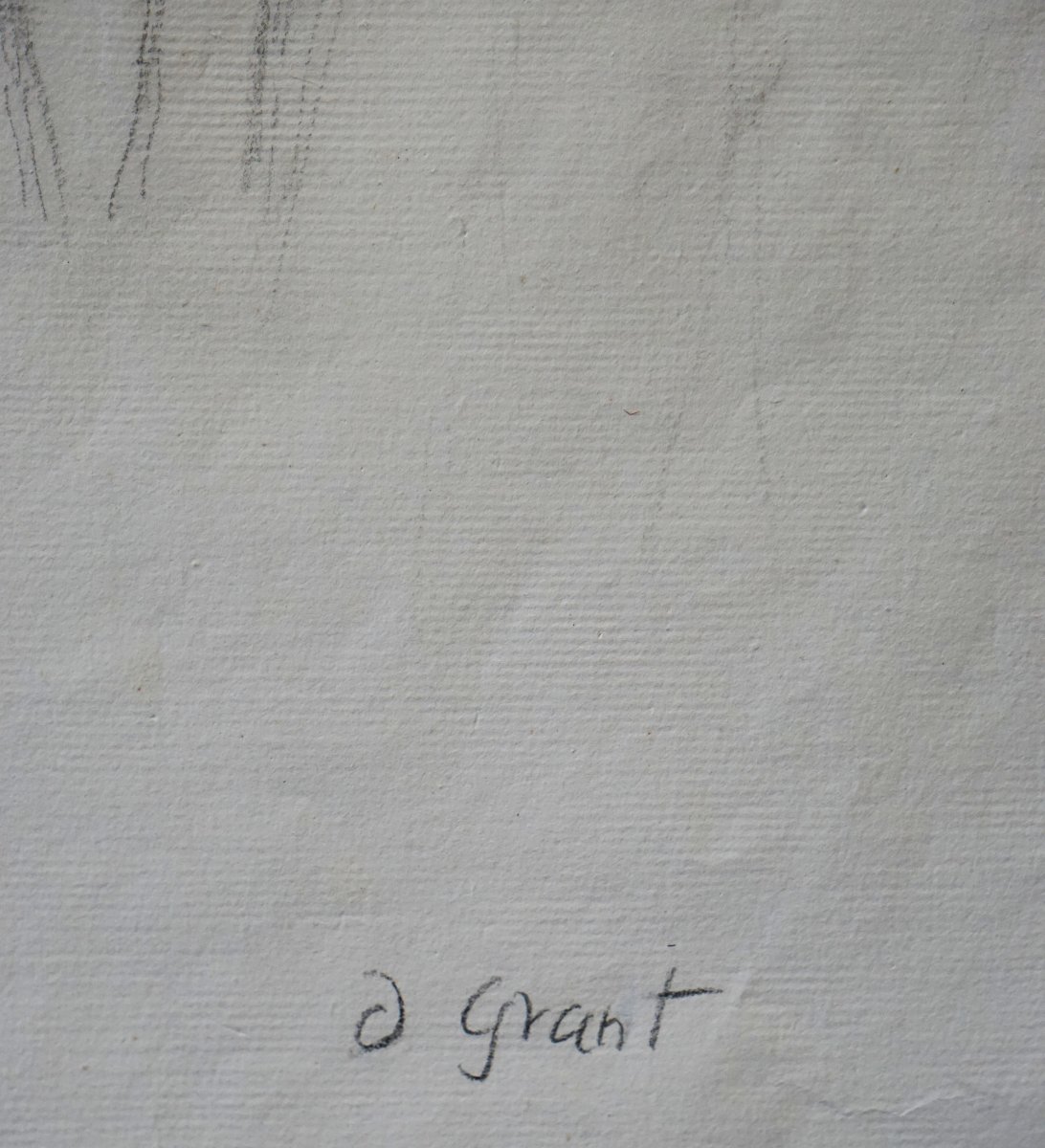 BLOOMSBURY GROUP / DUNCAN GRANT (1885-1978) / DEUX JEUNES HOMMES / ÉTUDE AU FUSAIN-photo-1