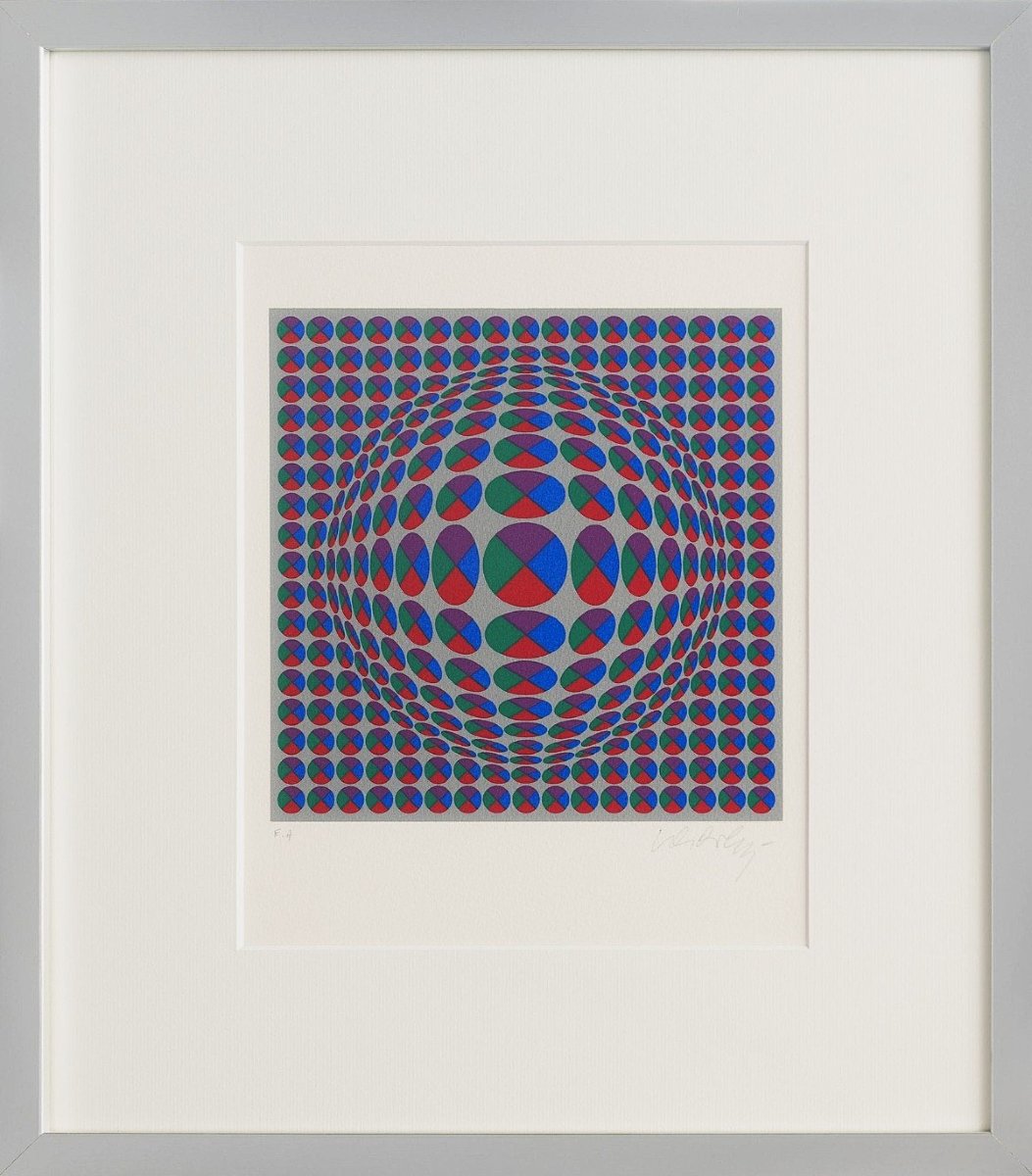 Victor Vasarely (1906-1997) / Serigraph Signed And Justified E/a (artist's Proof)-photo-4