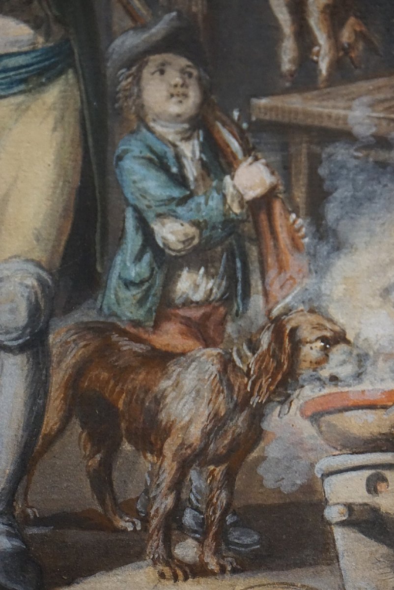 Interior Of An 18th-century Country House / Gouache And Watercolor-photo-5