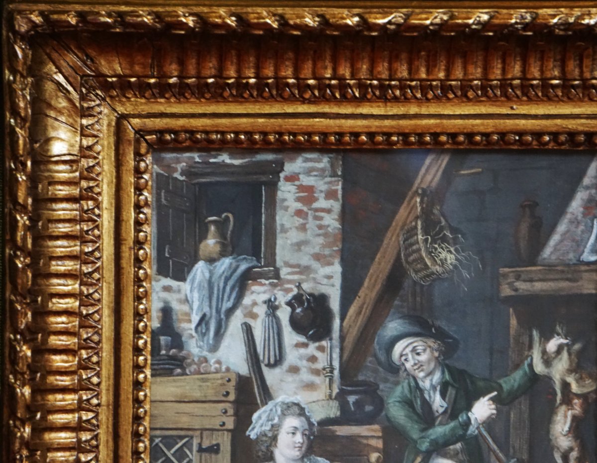 Interior Of An 18th-century Country House / Gouache And Watercolor-photo-8
