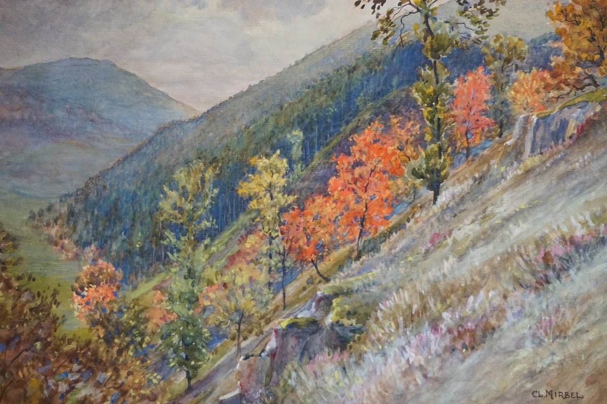 STORKENSAUEN (Storkensohn) / ALSACE OCCUPÉE / DATÉE OCTOBRE 1918 / AQUARELLE  / CLAUDE MIRBEL-photo-4