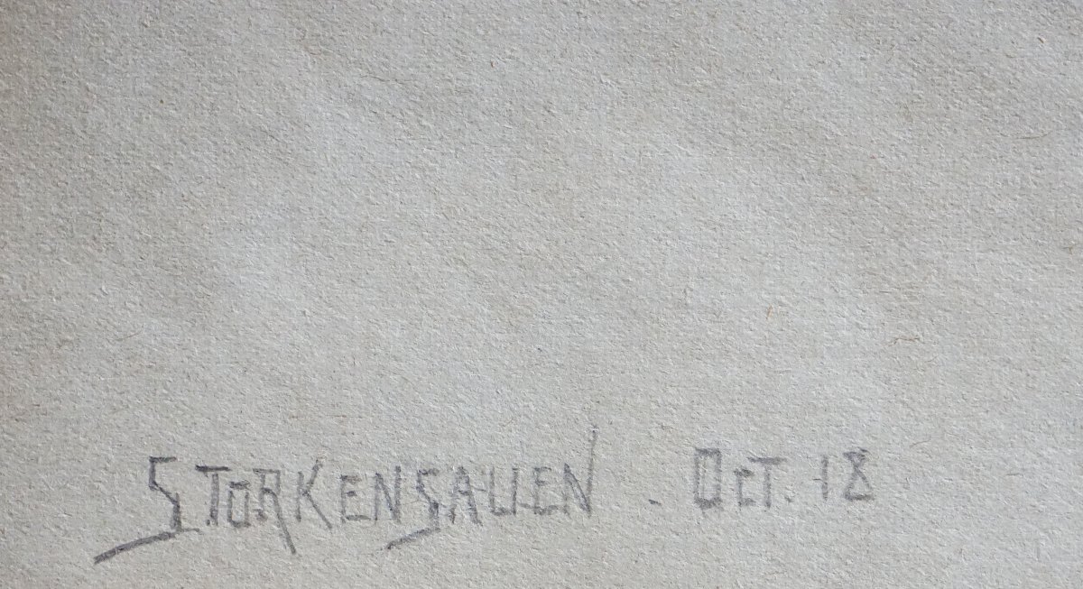 STORKENSAUEN (Storkensohn) / ALSACE OCCUPÉE / DATÉE OCTOBRE 1918 / AQUARELLE  / CLAUDE MIRBEL-photo-4