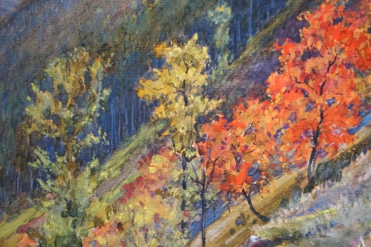 STORKENSAUEN (Storkensohn) / ALSACE OCCUPÉE / DATÉE OCTOBRE 1918 / AQUARELLE  / CLAUDE MIRBEL-photo-6