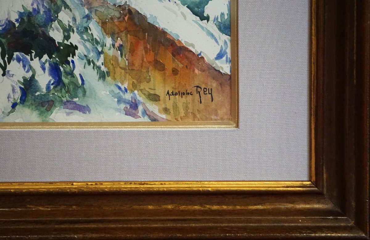 Murol School - Auvergne / Adolphe Rey (1863–1944) / Snowy Landscape -photo-7