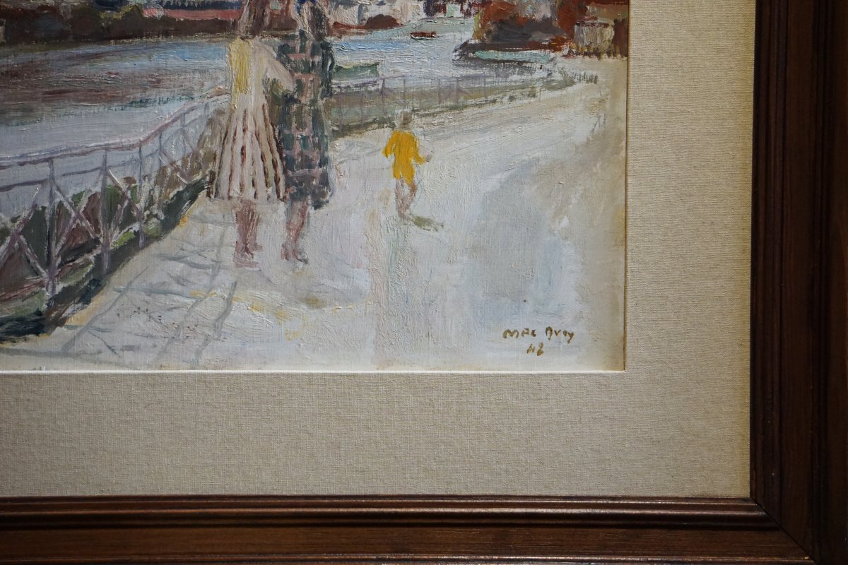 ÉDOUARD-GEORGES MAC AVOY (1905-1991) / PROMENADE SUR LES QUAIS, 1942 / hst-photo-2
