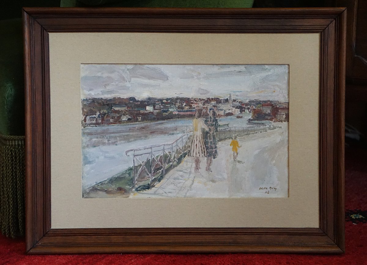 ÉDOUARD-GEORGES MAC AVOY (1905-1991) / PROMENADE SUR LES QUAIS, 1942 / hst-photo-3