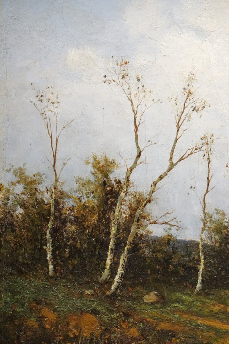 Heinz Flockenhauss (1856–1919) – The Herd Returns To The Lakeshore / Düsseldorf School-photo-3