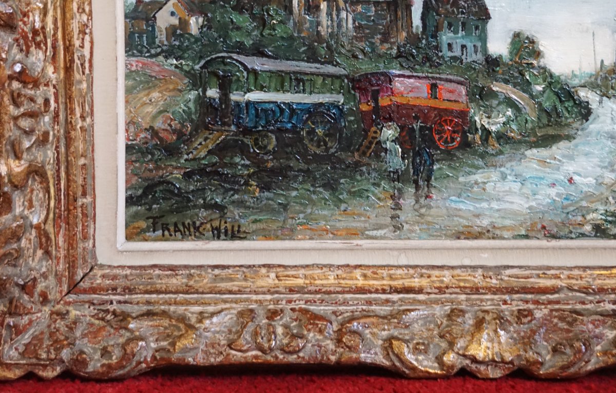 Frank Will (1900–1950) / Caravans Stopping In The Village / Ca. 1940 / Hst-photo-6