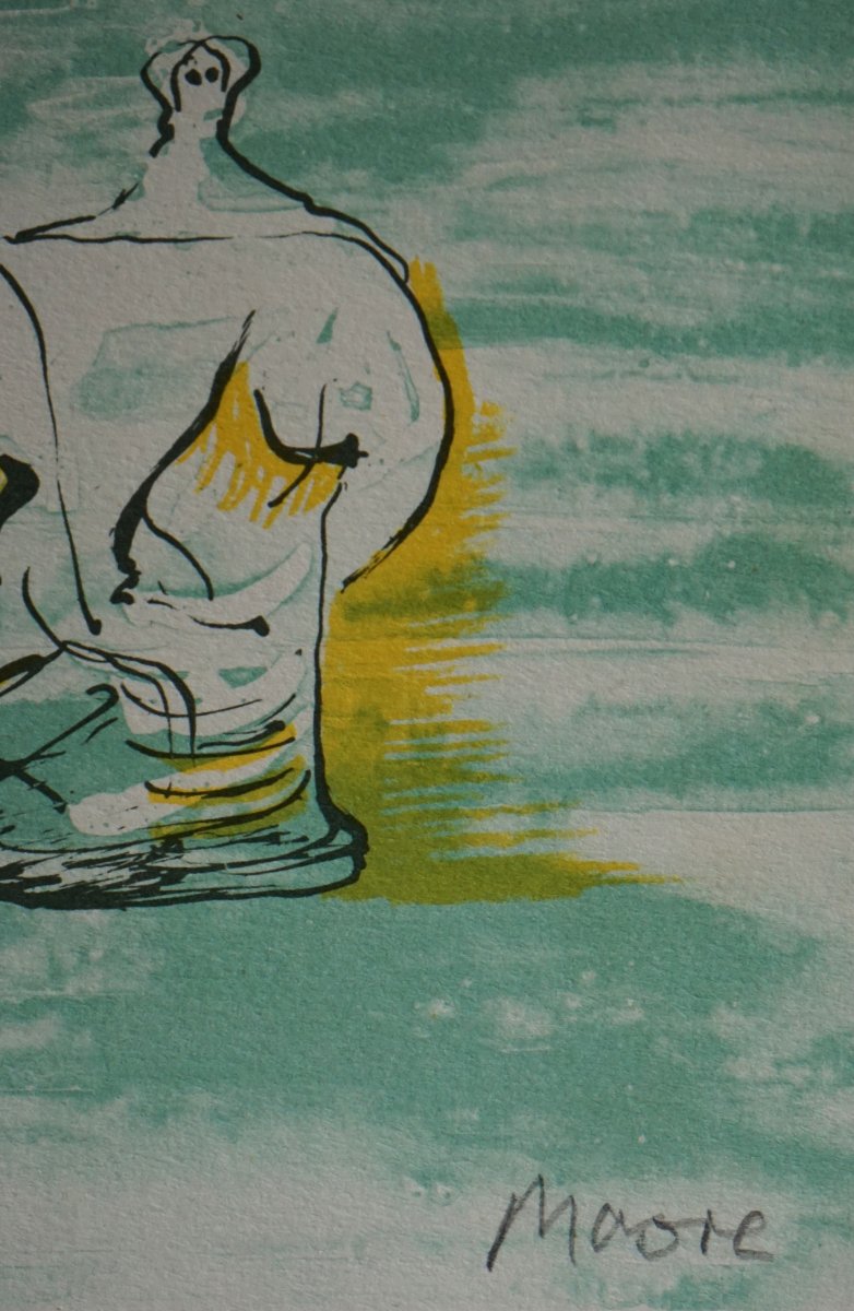 Henry Moore (1898–1986) – Three Reclining Figures – Original Lithograph Signed H.c.-photo-1