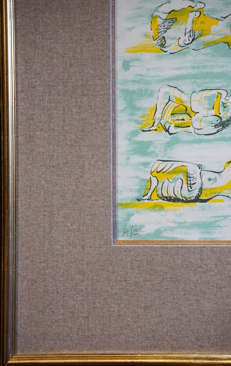 Henry Moore (1898–1986) – Three Reclining Figures – Original Lithograph Signed H.c.-photo-5
