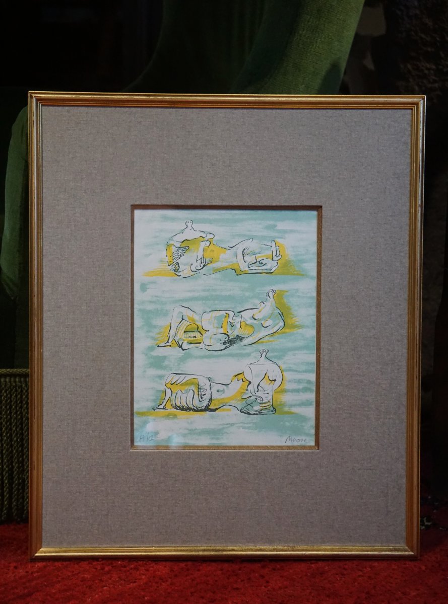 Henry Moore (1898–1986) – Three Reclining Figures – Original Lithograph Signed H.c.-photo-8