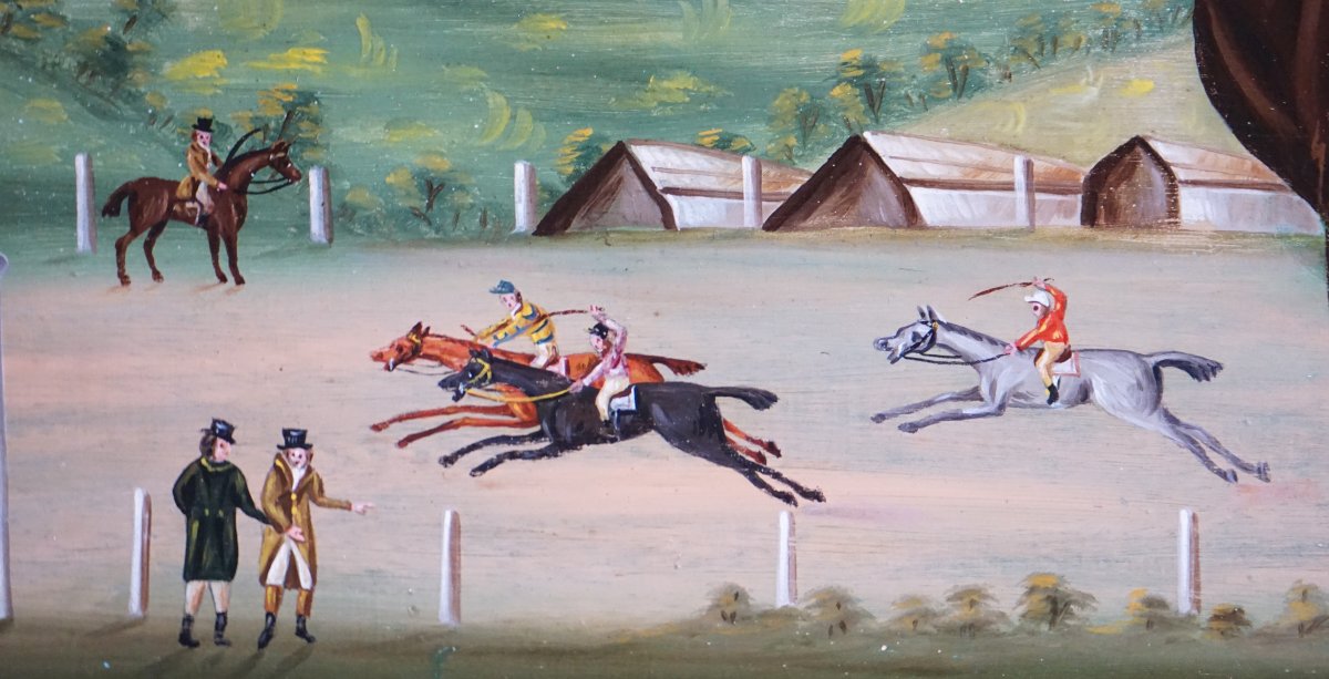Horse Racing Scene – Jockeys And Racehorses-photo-4