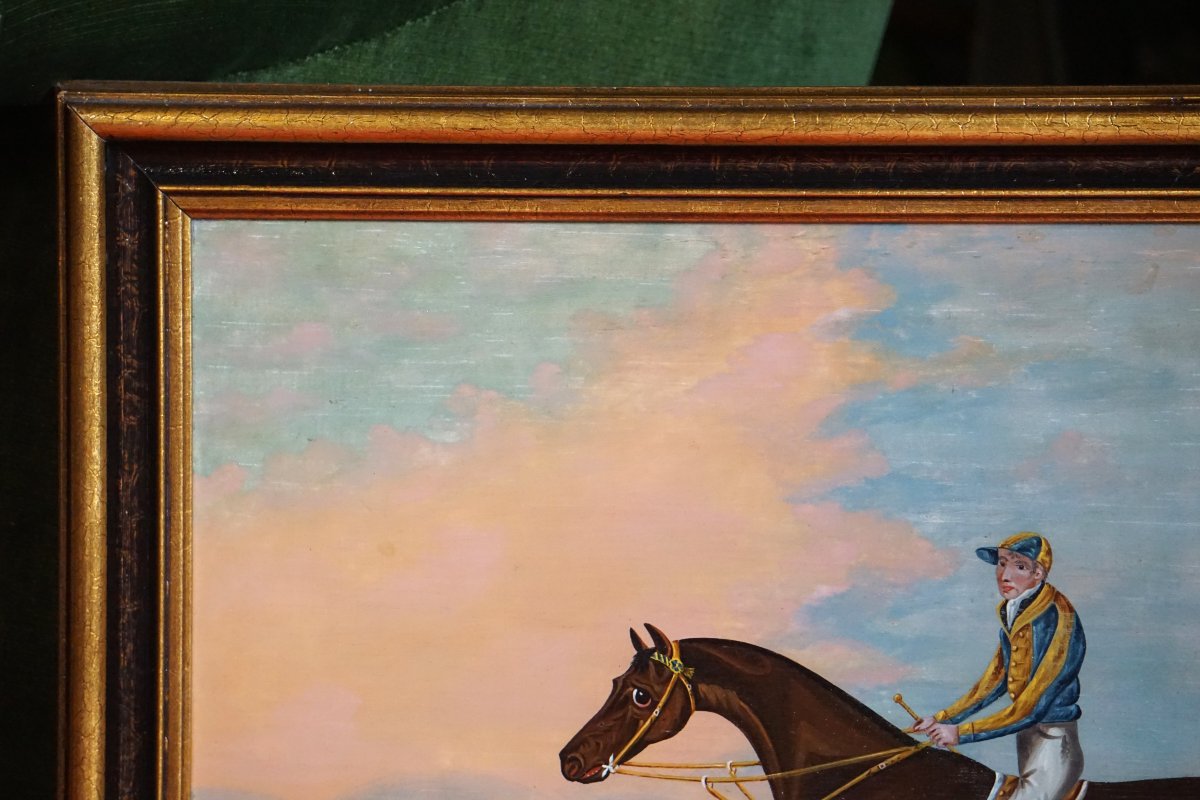 Horse Racing Scene – Jockeys And Racehorses-photo-5