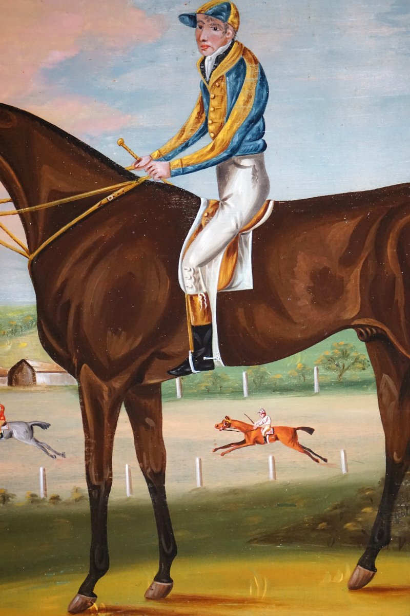 Horse Racing Scene – Jockeys And Racehorses-photo-6