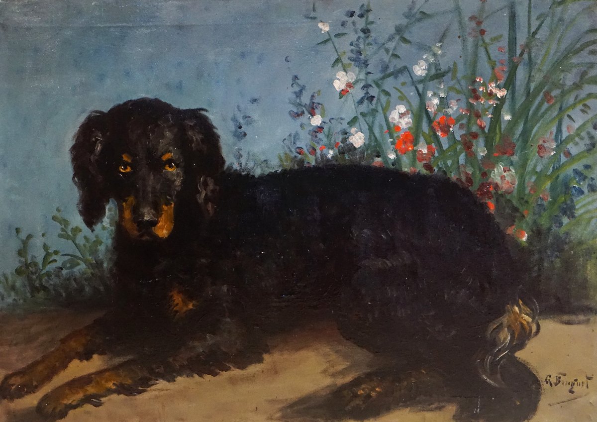 Spanish Man Lying In A Garden / 19th Century / Hst