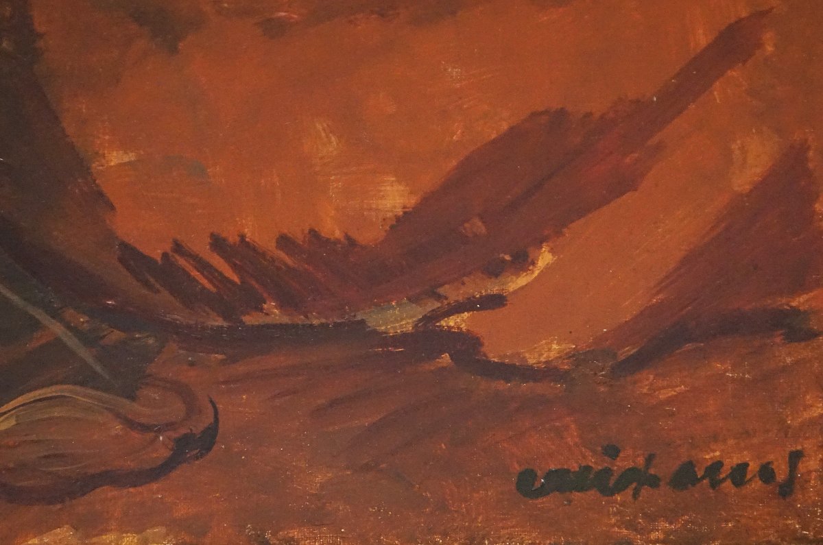 Paris School / Pere Creixams (1893–1965) (catalonia–barcelona) / Boy Lying Down / Oil On Canvas-photo-3